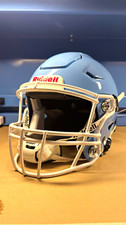 Riddell SpeedFlex Small Blue/White Full Face Helmet Tar Heels Quick Release picture