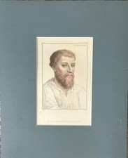 1812 N. Poines Knight Portrait Richard Cooper After Holbein Antique Engraving picture