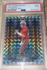 Panini 2020 Mosaic Tom Brady Stained Glass Insert #SG2 Prizm PSA 9 picture