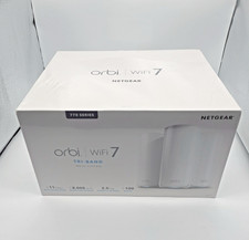 NEW NETGEAR Orbi 770 Series Tri-Band WiFi 7 Mesh Network System (RBE773)  3 Pack picture