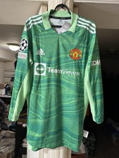 2021/22 Manchester United Player Issue Goalkeeper Shirt De Gea Champions League picture
