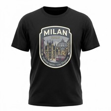 Milan Italy Fashion City Graphic T-Shirt Unisex Travel Tee picture