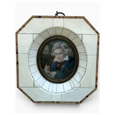 Vintage Beethoven Portrait Plaque Miniature Classical Composer Wall Hanging picture