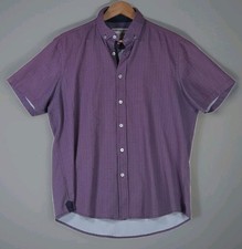 International Report 4-Way Stretch Men’s Large Short Sleeve ButtonUp Geometric  picture