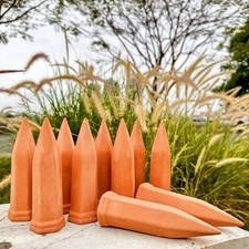6 Pack Terracotta Natural Self-Watering Spikes Automatic Plant Waterers Garden picture