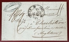 Granville, France, 1842, Stampless Folded Letter, to Dunfermline, Scotland picture
