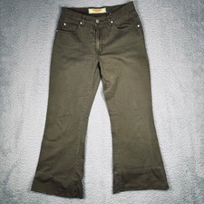 Paris Blues Jeans Juniors Size 3 Green Flare Boot ( Hemmed See Photos) picture