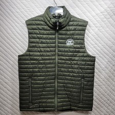 NWOT Eddie Bauer Mens Stay Warm Puffer Vest, Green Packable XL Company LOGO picture