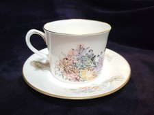 Royal Worcester Secret Garden Mug & Saucer 1976 Fine Bone China Chrysanthemum picture