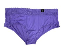 Torrid Curve Second Skin Cheeky Panty Size 3 3X Purple Wide Lace Trim NWT picture