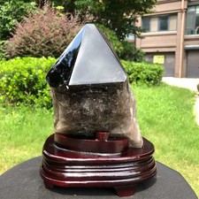 7.85LB Natural Crystal Smoky Quartz Specimen Healing Decoration+base picture