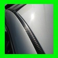 FOR MITSUBISHI CARBON FIBER 2PC ROOF TOP TRIM DRIP MOLDINGS COVERS SET WARRANTY picture