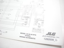 Original JLG 25RTS 35RTS 40RTS Scissor Lift Wiring Schematic Circuit Diagram picture