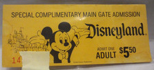 VINTAGE DISNEYLAND TICKET SPECIAL COMPLIMENTARY MAIN GATE ADMISSION Still Valid picture
