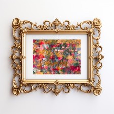 Abstract Painting Acrylic Original Colorful Modern Art 8x10 Matted Jimarieart picture
