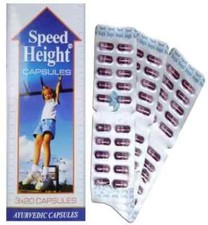 Speed Height Increase Gain 60 Capsules Herbal Ayurvedic Original Growth Taller picture