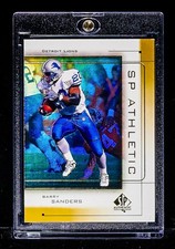 Barry Sanders RARE GOLD HOLOGRAPHIC CARD Detroit Lions 1999 SP Authentic HOF picture