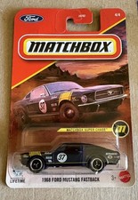 Matchbox Super Chase 1:64 1968 Ford Mustang Fastback Chase Diecast Black/Yellow picture