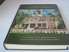 Vtg 1976 Crockett County Texas History HC Historical Society Photos Genealogy picture