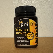 P.R.I New Zealand 100 % Raw Manuka Honey, MGO 300+ Net Wt: 500 g (1 lb 1.6 oz) picture