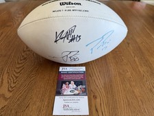Philip Rivers - Keenan Allen - Malcom Floyd Autograph Football Chargers JSA COA picture