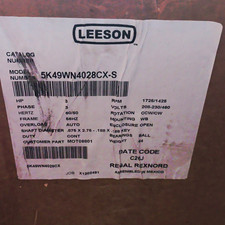 LEESON 3HP 3-Phase AC Induction Motor 208-230/460V 1725/1425RPM Open Base picture