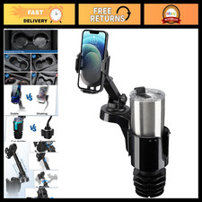 Universal Car Cup Holder Phone Mount, Adjustable Long Arm, 360° Rotation, Fits A picture
