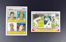 Wade Boggs, Tony Gwynn, Ryne Sandberg, McGee 1983 Rookie Dream art 2-Card lot picture