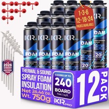 Spray Foam Insulation Can (12 x 26.46 oz. (750 g)) Expanding Foam Sealant picture