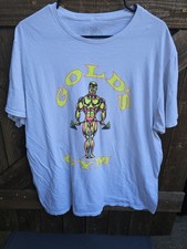 VTG Gold's Gym Shirt White Muscle Graphic Made In USA - Size  XL picture
