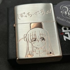 Zippo Bocchi The Rock Hitori Goto Pink Silver 3 Sided Etching Lighter JP picture