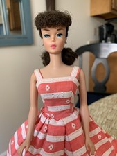 Vintage Beautiful Brunette Ponytail Barbie In Sundress And Shoes picture