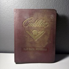 1957-58 CADILLAC ORIGINAL OEM DEALERS FLAT RATE SCHEDULE IN BINDER VERY RARE picture