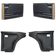 For BMW E10 2002 1966-1977 Interior Door Panels Set Front Chrome Rear 4pcs Black picture