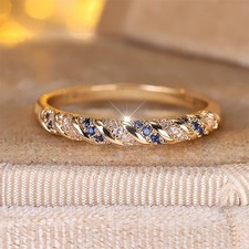 Luxury Zirconia Ring for Women Gold Color Fashion Party Jewelry Rings Gift picture