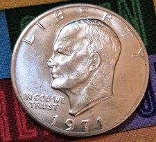 1971-S 40% Silver Mint Sealed UNC Proof Eisenhower Ike Key Date Silver Dollar picture