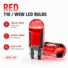 10PCS 501 W5W T10 LED Car Bulbs Red Tail Light Bulb 12V picture