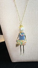Adorable Vintage Ellie’s Bells Doll Necklace In Total 34” Long picture