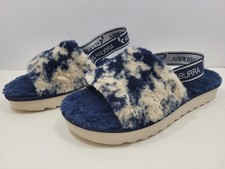 Koolaburra by UGG Fuzz'n II Tie Dye Faux Fur Slide Sandal Size 11 picture