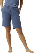 NWT HUE WearEver U R Womens Indigo Solid French Terry Bermuda Shorts Size XL picture
