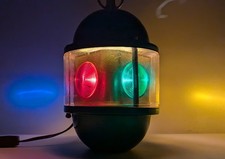 Vintage Swiss Beacon Harmony Golden Lantern Rotating Swag Lamp WORKS Disco Light picture
