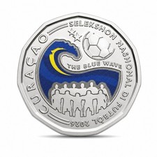 2026 Curaçao 50 Cent “The Blue Wave” FIFA World Cup Commemorative Coin BU picture