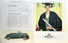 1931 Ad (21 1/2  X 13 1/2 inches) Willys Six Deluxe Roadster picture