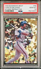 1998 BOWMAN'S BEST ATOMIC REFRACTOR 86 CARLOS DELGADO /100 PSA 10 GEM MINT POP 1 picture