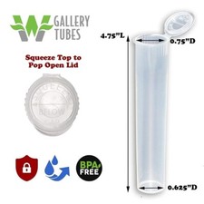 Clear DoobTubes 116MM (500 Pack) Container for King Size Pre Rolled picture