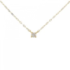Authentic 18K Yellow Gold Solitaire Diamond Necklace 0.10CT #260-007-019-6870 picture