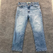 Ariat M2 Traditional Relaxed Bootcut Jeans 38x32 Light Wash Western Men Denim picture