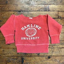 True VTG KIDS 4T Sweatshirt Hamline University All Cotton Running Man  picture