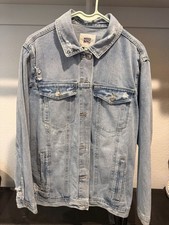 Madden NYC Denim Jacket Size L Light Wash Distressed NWT picture