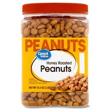 Great Value Honey Roasted Peanuts, 34.5 oz picture